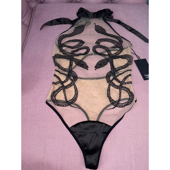 Thistle and Spire Medusa Bodysuit in Black Small New Womens Tank Top - Picture 7 of 17